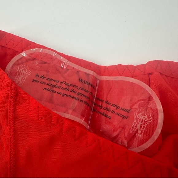 Revolve x Hah Under the Wire Bodysuit Blood Orange Red Size Small New with Tags - Picture 15 of 15